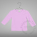 Polyester Cotton-Feel Baby T-shirt with Snaps Long Sleeves