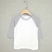 Kids Baseball Middle Sleeves T-shirt (choose a color for the sleeves & rib neck)