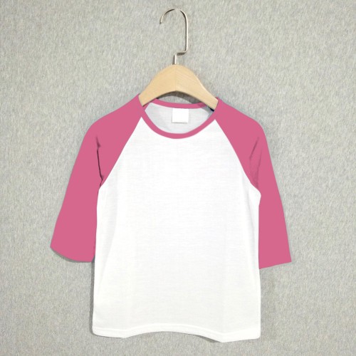 Kids Baseball Middle Sleeves T-shirt (choose a color for the sleeves & rib neck)