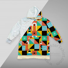 AOP Blanket Hoodie Sherpa Super Soft 4-6T