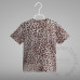 Youth Leopard Faux Bleach Cotton-Feel Polyester T-shirt