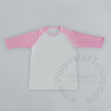 Youth Baseball Middle Sleeves polyester Cotton-Feel (choose the Sleeves and rib neck color)