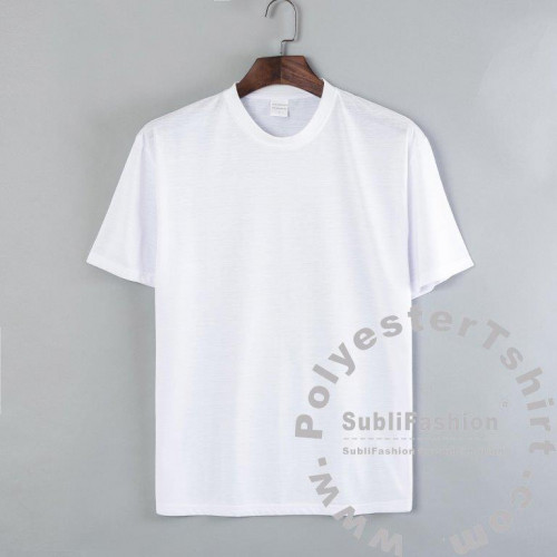 3XL-5XL T-shirt White, Polyester Cotton-Feel, Plus Size