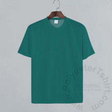 Emerald Green Color Cotton-Feel Polyester T-shirt