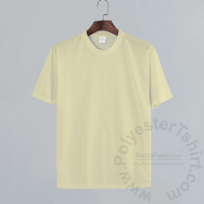 Light Beige Color Cotton-Feel Polyester T-shirt