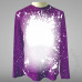 Faux Bleach Long Sleeves Polyester Cotton-Feel T-shirt Adult