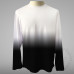 Long Sleeves Ombre Design T-shirt Polyester Cotton-Feel