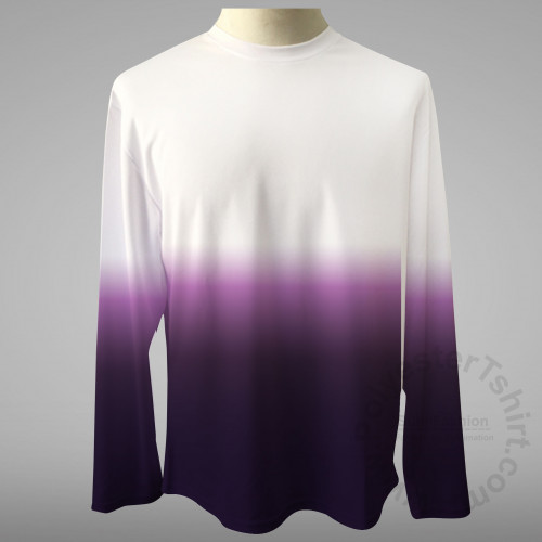 Long Sleeve Purple Ombre Sport T-shirt