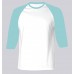 Baseball Middle Sleeves T-shirt (choose a color for the cotton sleeves & rib neck)
