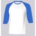 Baseball Middle Sleeves T-shirt (choose a color for the cotton sleeves & rib neck)