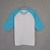Baseball 100% Poly Middle Sleeves T-shirt (choose a color for the sleeves & rib neck)