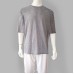 Baseball 100% Poly Middle Sleeves T-shirt Heather Grey (choose a color for the sleeves & rib neck)