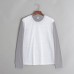 Long Sleeves T White Front with Colorful Back and Sleeves 