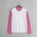 Long Sleeves T White Front with Colorful Back and Sleeves 
