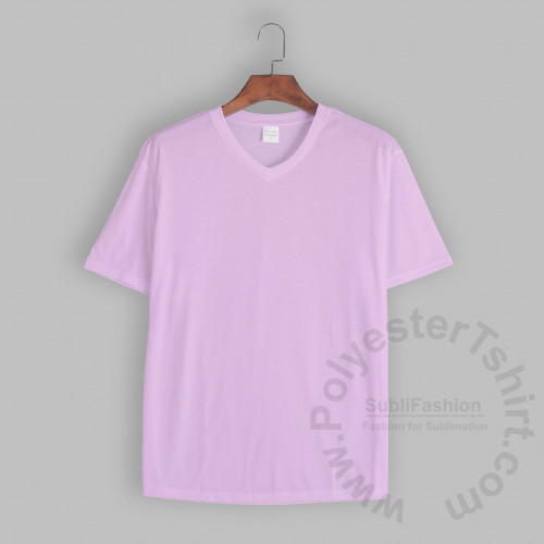 Viscose/Elastane V-Neck T-Shirt - Striking Purple