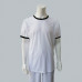 Cotton-Feel Polyester White T-shirt with Colored neck & sleeves edge