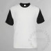 Black and White Heavy Polyester Fabric Short Sleeves T-shirt
