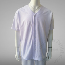 Baseball Button Up T-shirt French-Terry Heavy Polyester Fabric