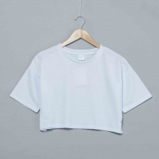 Polyester Cotton-Feel Crop Half Sleeve