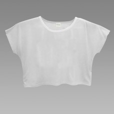 Crop top t-shirt with side zipper