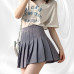 Mini School Uniform Women's Athletic Skirts Sports Pleated Tennis Skirts with Lining Shorts Side Zipper