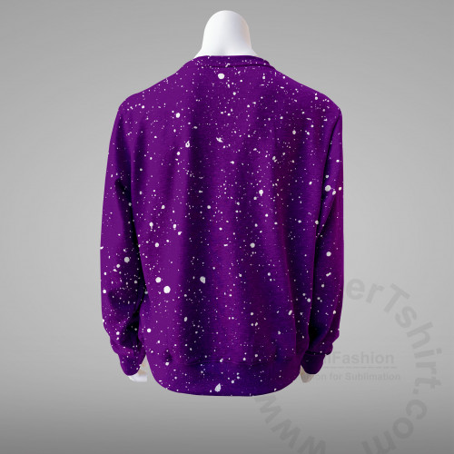 Purple Bleached Freckled Poppy Embroidered sweatshirt