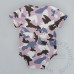 Camouflage Baby Body Romper Polyester Cotton-feel Envelop Neck Short Sleeves