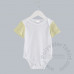Baby Romper 2 Colors Envelope Neck Short Sleeves (choose a color for the sleeves)