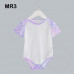 Mermaid Baby Body Romper Polyester Cotton-feel Envelop Neck Short Sleeves