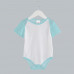 Dual Baby Body Romper Envelope Neck Short Sleeves 2 Fabrics