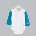 Baby Romper 2 Colors Envelope Neck Long Sleeves (choose a color for the sleeves) 