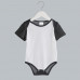 Dual Baby Body Romper Envelope Neck Short Sleeves 2 Fabrics