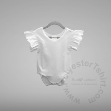 Flutter baby romper Cotton-Feel Polyester short sleeves
