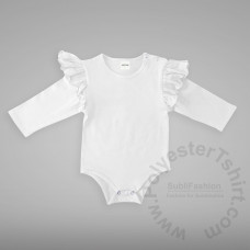 Polyester Flutter Baby Romper Long Sleeves