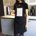 Waterproof fashion work apron home kitchen high-end coffee shop With A4 White panel for Sublimation