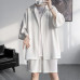 Two-piece set short-sleeved shirt suit men and women 