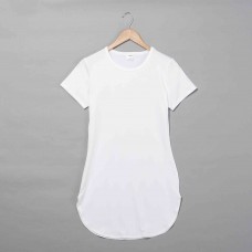 Polyester Curved Hem T-shirt Dress