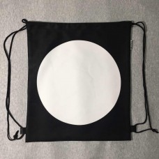 Round Panel Drawstring Bag