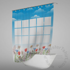 Shower Curtains Panel Sky Design