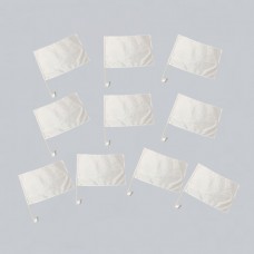 10pcs Set Car Flag Microfiber With Pole (Stitched around the edges)