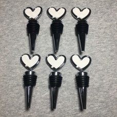 6pcs Wine Stopper Heart