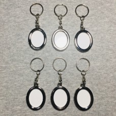 6pcs Photo Frame Keychains Elipse