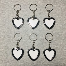 6pcs Photo Frame Keychains Heart