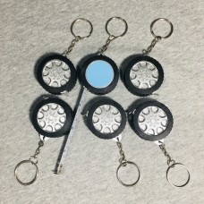 6pcs Mini Tape Measure Tire Keychains