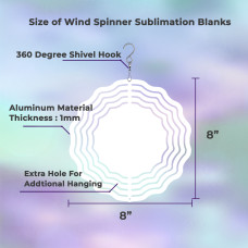 Sublimation Wind Spinner Round 8