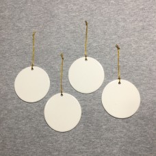 4pcs Ceramic Christmas Ornaments Round