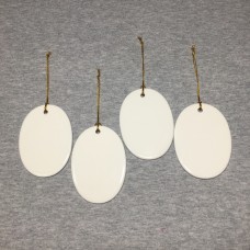 4pcs Ceramic Christmas Ornaments Ellipse